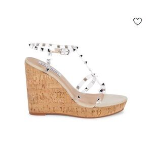 STEVE MADDEN Studded PVC Wedge Sandals Size 6
